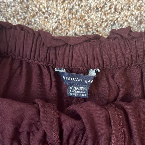 Burgundy Flowy Pants - Picture 3 of 3